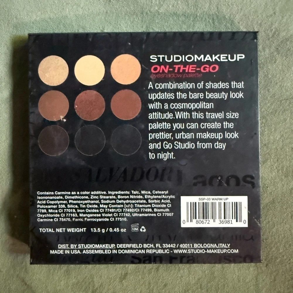 Studio Makeup On The Go Matte and Shimmer Eyeshadow Palette